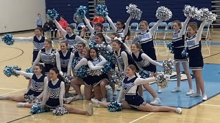 Riley County Middle School Cheer Halftime Performance 1424 [upl. by Aloz]