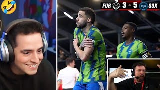 CORINGA REAGINDO a INCRÍVEL VIRADA da G3X FC vs FURIA FC  KINGS LEAGUE WORLD CUP COMPLETO [upl. by Imoin]