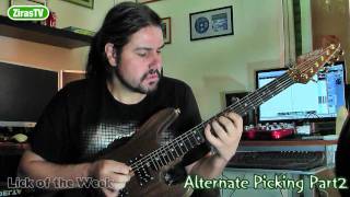 How to play Faster Part2 Alternate Picking  Lick of the Week 87 [upl. by Akineg]