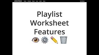 Playlist worksheet features [upl. by Kcirderfla]