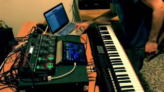 BOSS RC505 GarageBand live loop Roland A800 pro [upl. by Balliett]