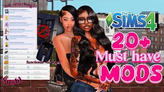 20 Must Have MODS For a REALISTIC Gameplay In thesims4 LINKS Included urbansims blacksimmers [upl. by Fawcette]