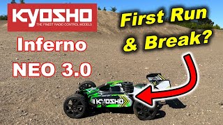 Kyosho Inferno NEO 30 First Run amp Break [upl. by Meade]