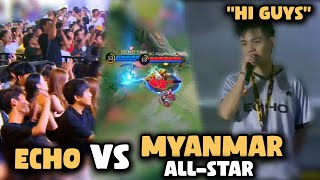 MYANMAR FANS CHEERING FOR YAWI AND ECHO IN THEIR FUN MATCH😮 [upl. by Erastatus]