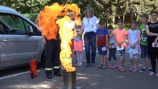 Feuer Feuerwehr Brandschutzwoche Grundschule Langendorf Weißenfels Ortswehrleiter Erziehe [upl. by Aiket]