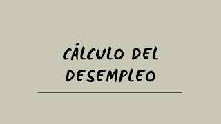 RRHH Cómo calcular la prestación por desempleo [upl. by Bartholomeo]