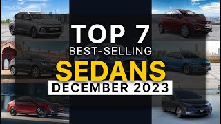 Top 7 Best Selling Sedans In December 2023  Dzire Aura Amaze Verna [upl. by Nakah]