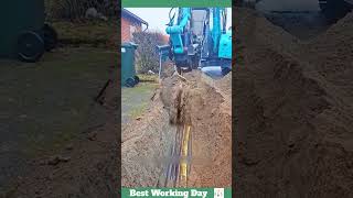 Best working day 1407 Cable trenching process [upl. by Ainitsirhc]