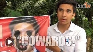 Syed Saddiq slams cowards after banner defaced [upl. by Tallula472]