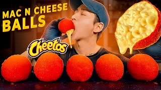 ASMR MUKBANG HOT CHEETOS MAC N CHEESE BALLS  COOKING amp EATING SOUNDS  Zach Choi ASMR [upl. by Lucia]