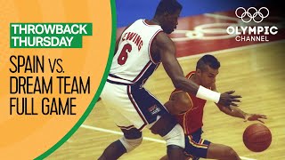 The USAs Dream Team vs Spain  Basketball Replays  Throwback Thursday [upl. by Hsotnas]