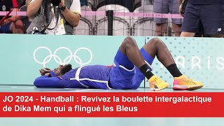 JO 2024  Handball  Revivez la boulette intergalactique de Dika Mem qui a flingué les Bleus [upl. by Idonah]