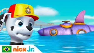 Patrulha Canina  A Patrulha Marítima salva um tubarão robô  Nick Jr em Português [upl. by Anitsirhcairam]