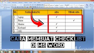 Cara Membuat Checklist di Word  Tutorial Microsoft Word [upl. by Hildegard897]