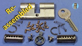 picking 603 Reassembling a full euro cylinder lock with plug follower amp pinning shoe [upl. by Skippy549]