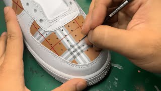 COMO PINTAR TUS TENIS  ¡FACIL  BURBERRY CUSTOM [upl. by Gean583]