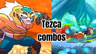 brawlhalla TEZCA combos gauntlets and BOOTS [upl. by Iinden]