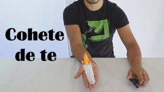 Cómo hacer un cohete con una bolsita de té  Tea bag rocket Experimentos Caseros [upl. by Oigolue]