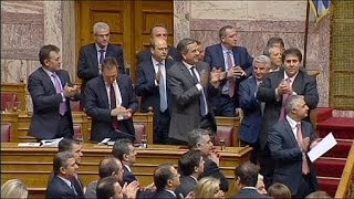 Greece parliament approves 2014 budget [upl. by Federica750]