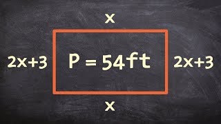 Word problem dealing with perimeter of a rectangle  Free Math videos [upl. by Ramej]