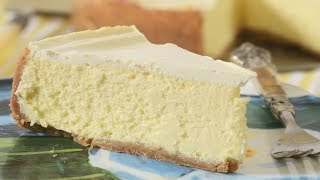 New York Cheesecake Recipe Demonstration  Joyofbakingcom [upl. by Nilyac]