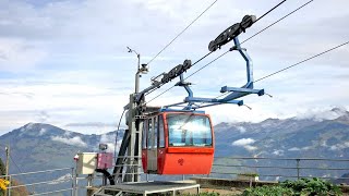 Unterholzwang  Oberholzwang Bergfahrt private Luftseilbahn oberhalb Dallenwil Schweiz [upl. by Coit]