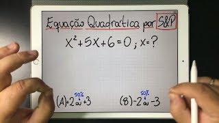 🤔 VOCÊ CONSEGUE RESOLVER ESSA EQUAÇÃO QUADRÁTICA POR SOMA E PRODUTO DAS RAÍZES [upl. by Jyoti]