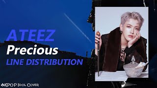 ATEEZ  Precious  Line Distribution Color Coded [upl. by Erfert]