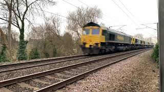 66597 66570 66615 66528 amp 66514 Passes Aycliffe  0S68 Leeds Balm Rd to Millerhill SS [upl. by Holly-Anne]