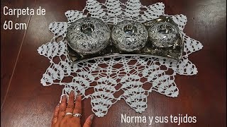 Carpeta a crochet de 60 cm parte1 carpetas crochet tutorial [upl. by Foskett57]