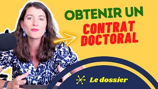 ✅ COMMENT RÉUSSIR LE CONCOURS DU CONTRAT DOCTORAL  FINANCEMENTS DE THESE 🚀 PARTIE 1  LE DOSSIER [upl. by Zertnom]