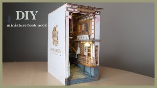 making a mini house bookend  DIY miniature dollhouse kit [upl. by Hasan]