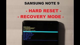 Samsung Note 9 HARD RESET AND RECOVERY MODE [upl. by Gregory]