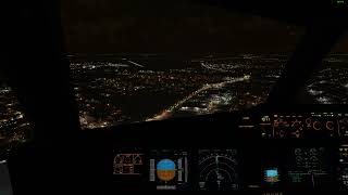 Evening RNAV approach OFFSET RNAV  Fenix A320  MSFS [upl. by Arlinda]