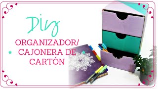 DIY Organizador  Cajonera de Cartón [upl. by Gonzalo]