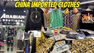 CHINA IMPORTED CLOTHES IN MUMBAI💥TshirtsTracksuitsVarsityBootcut Jeans1st Copy Watches [upl. by Shaner]