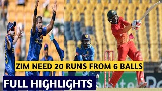 Sri lanka vs Zimbabwe T20 Full Match Highlights  SL vs Zim  Gameplay [upl. by Ardnovahs]