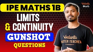 IPE Maths 1B  Limits amp Continuity  LAQs  Pakka Gunshot Questions  IPE Maths  IPE 202425 [upl. by Rizika]