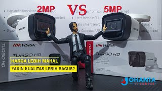 Perbandingan CCTV Hikvision 2MP vs 5 MP wide angle siang dan malam hari [upl. by Ejrog]