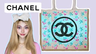 🎨 She Painted Her Own CHANEL Tote  👛 [upl. by Talia239]