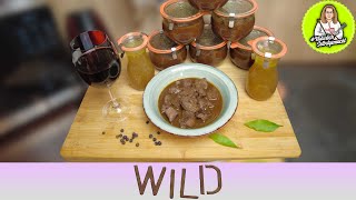 Wildfond und Wildgulasch kochen und einkochen  für stressfreie Feiertage [upl. by Suoinuj990]