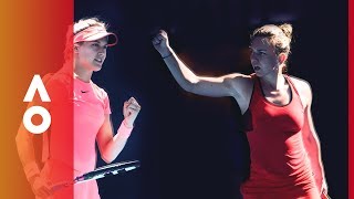 Halep vs Bouchard Coin Toss Epsiode 4  Australian Open 2018 [upl. by Nadab]