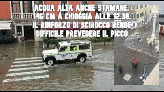 TG AZZURRA ACQUA ALTA PICCO DI 147 CENTIMETRI A CHIOGGIA ALLE 1255 29319 17 novembre [upl. by Nosyrb]