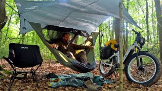 Lay Flat Hammock Camp on an Ebike [upl. by Anhavas]