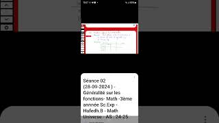 3eme science 3eme math généralités sur les fonctions live mathuniverse sur zoom [upl. by Alyakam]