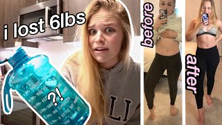 I drank a GALLON of WATER EVERY DAY for a WEEK  weight loss  before amp after results [upl. by Davis]