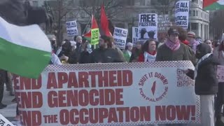 Israel war ProPalestine march in Washington to demand ceasefire in Gaza [upl. by Noraf438]