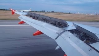 sunset landing at Rome Fiumicino EasyJet A319 from London Gatwick [upl. by Jecho652]