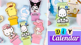 How to make a 2024 desk calendar  DIY kawaii calendar  Mini calendar [upl. by Jami827]