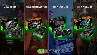 GTX 1660 Ti vs RTX 2060 SUPER vs RTX 3060 Ti vs RTX 4060 Ti [upl. by Nnylrac]